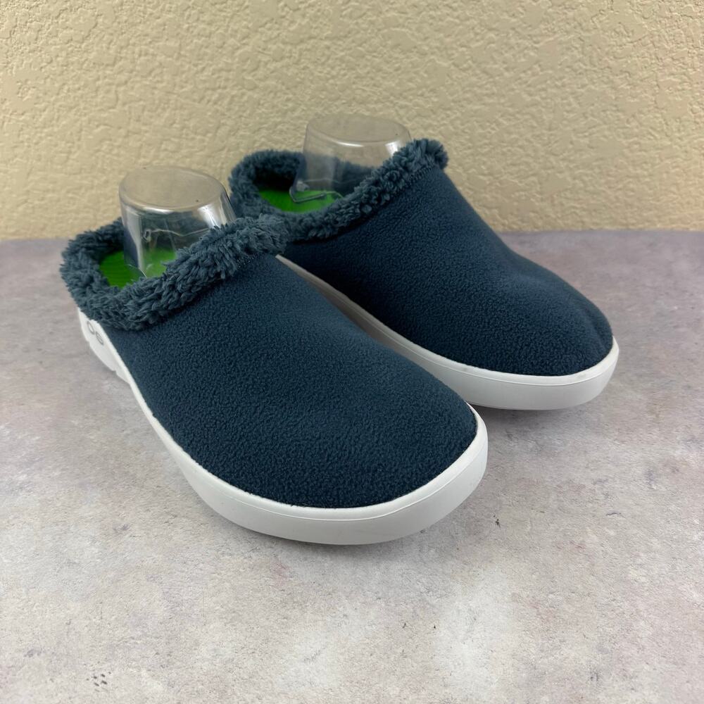 OOFOS OOcoozie Sport Mule Men's Mesh Slip-On Blue Cushioned US 11.5 EU 44.5